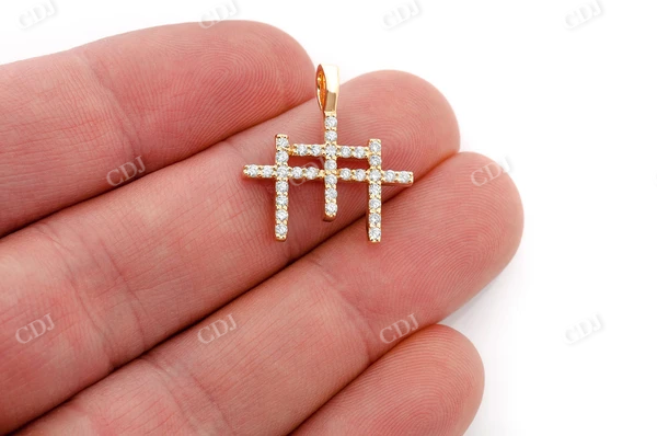 0.45CTW Triple Cross Diamond Pendant  customdiamjewel   