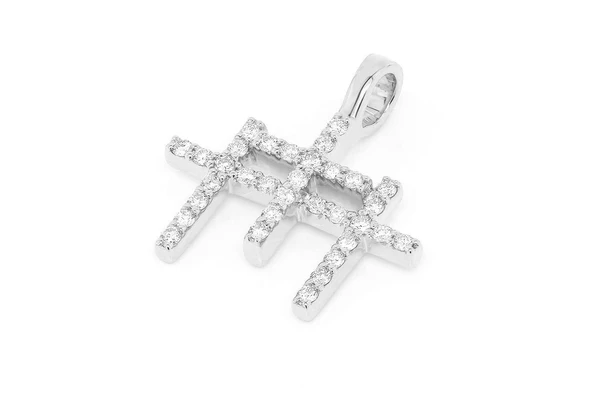 0.45CTW Triple Cross Diamond Pendant  customdiamjewel   