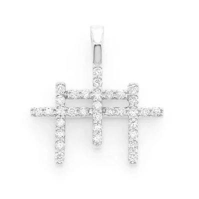 0.45CTW Triple Cross Diamond Pendant  customdiamjewel   