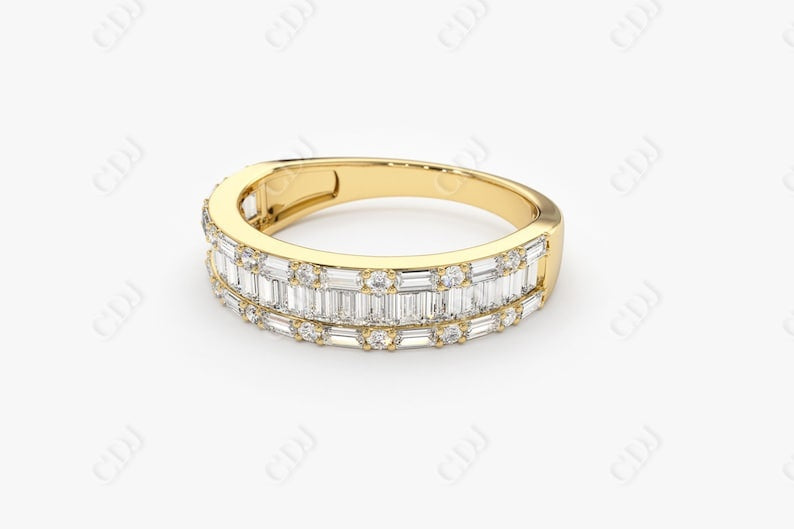 0.85CTW Lab Grown Baguette Diamond Wedding Band  customdiamjewel   