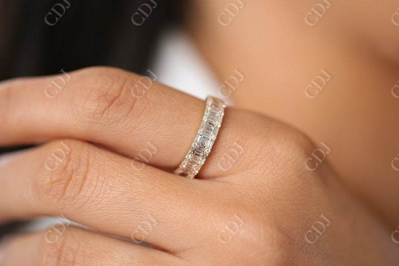 0.85CTW Lab Grown Baguette Diamond Wedding Band  customdiamjewel   