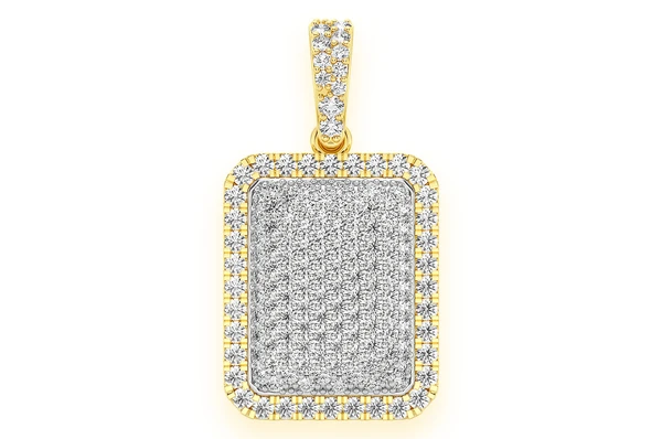 0.65CTW Diamond Rectangle Pendant  customdiamjewel   