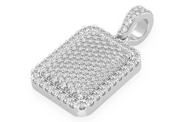 0.65CTW Diamond Rectangle Pendant  customdiamjewel   