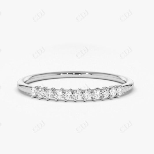 0.15 CTW Lab Grown Diamond Stackable Wedding Band  customdiamjewel 10KT White Gold VVS-EF