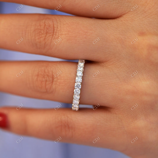 1.12CTW French Pave Lab Grown Diamond Wedding Band  customdiamjewel   