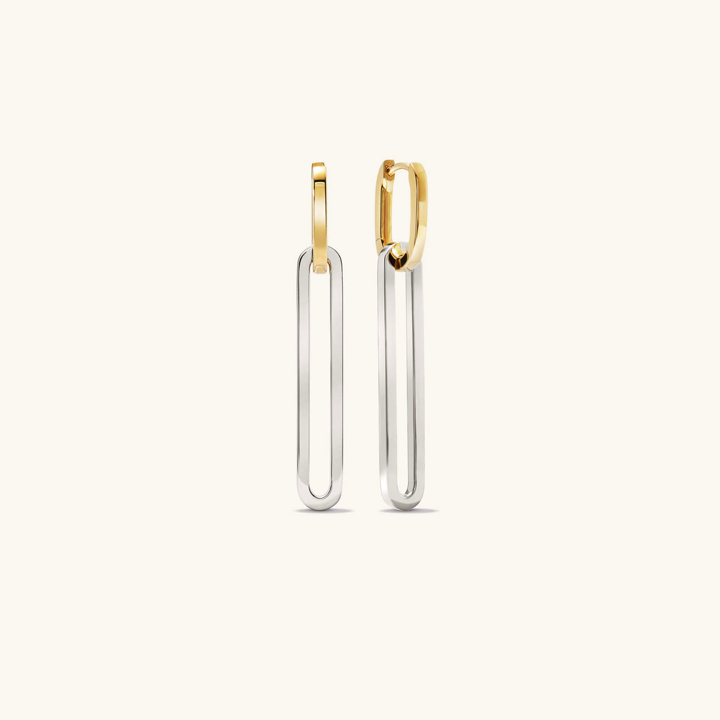 Harris Two Tone Convertible Link 14K Gold Earring  customdiamjewel 10 KT Solid Gold White Gold VVS-EF