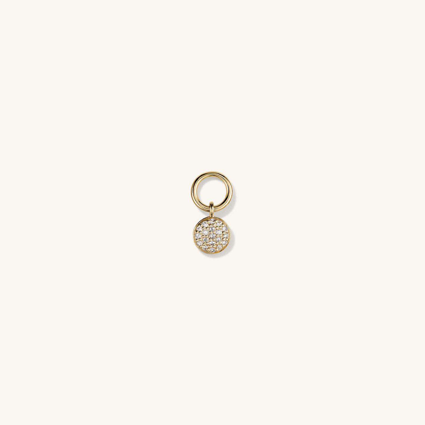 Round Shape Moissanite Solid Gold Single Pave Hoops Earrings  customdiamjewel   