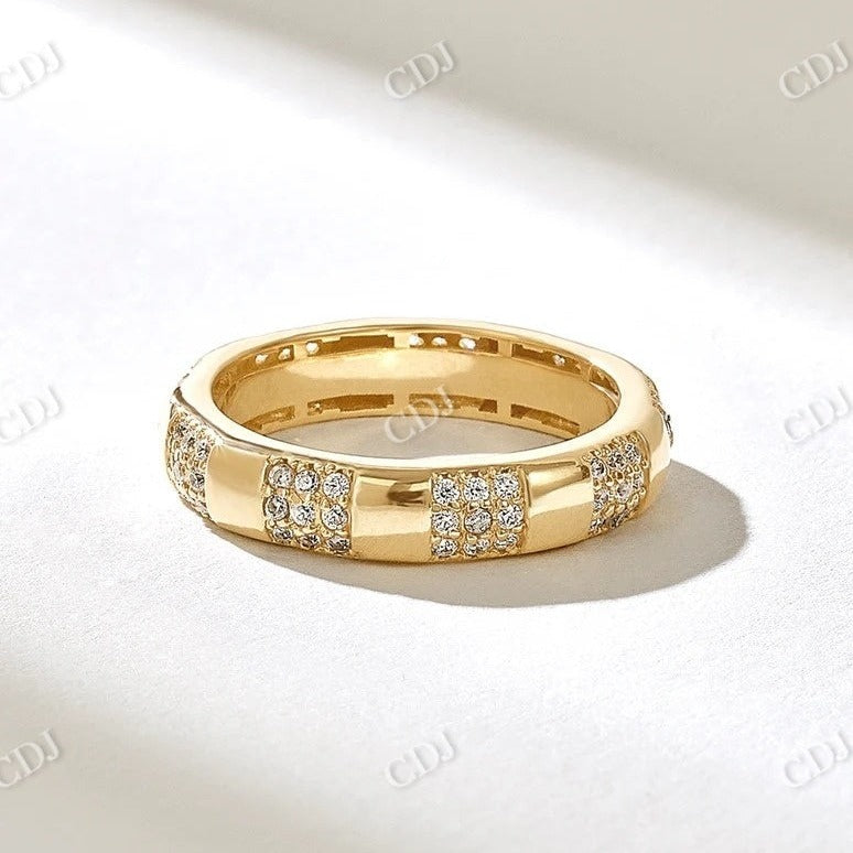 0.81CTW Dome Style Diamond Wedding Band  customdiamjewel 10KT Yellow Gold VVS-EF