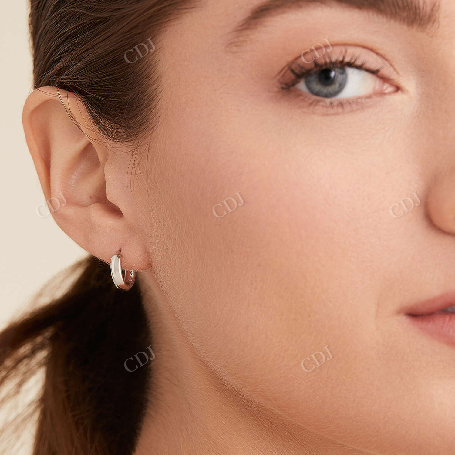 14K Yellow Gold Bold Huggee Hoops Simple Earrings  customdiamjewel   