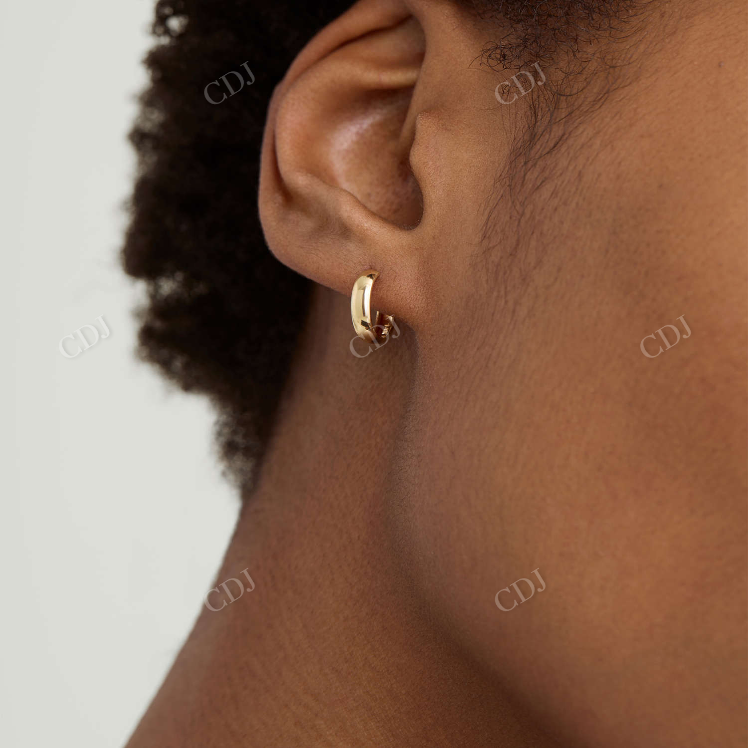 14K Yellow Gold Bold Huggee Hoops Simple Earrings  customdiamjewel   