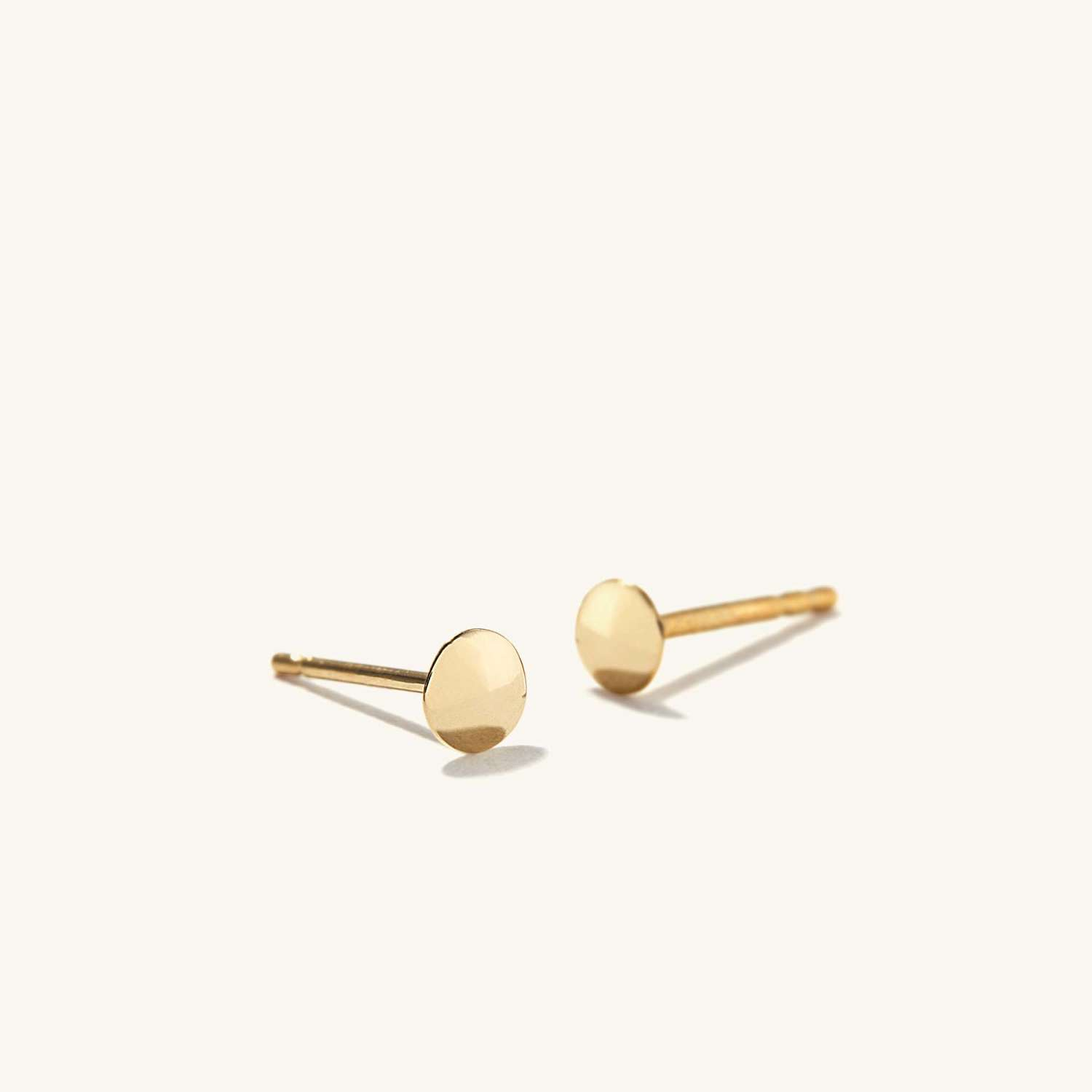 Unique Daily Wear Thumbtack 14K Solid Gold Stud Earring  customdiamjewel 10 KT Solid Gold Yellow Gold VVS-EF