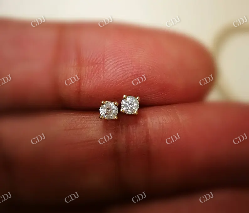 0.30CTW Moissanite Round Diamond Earring  customdiamjewel   