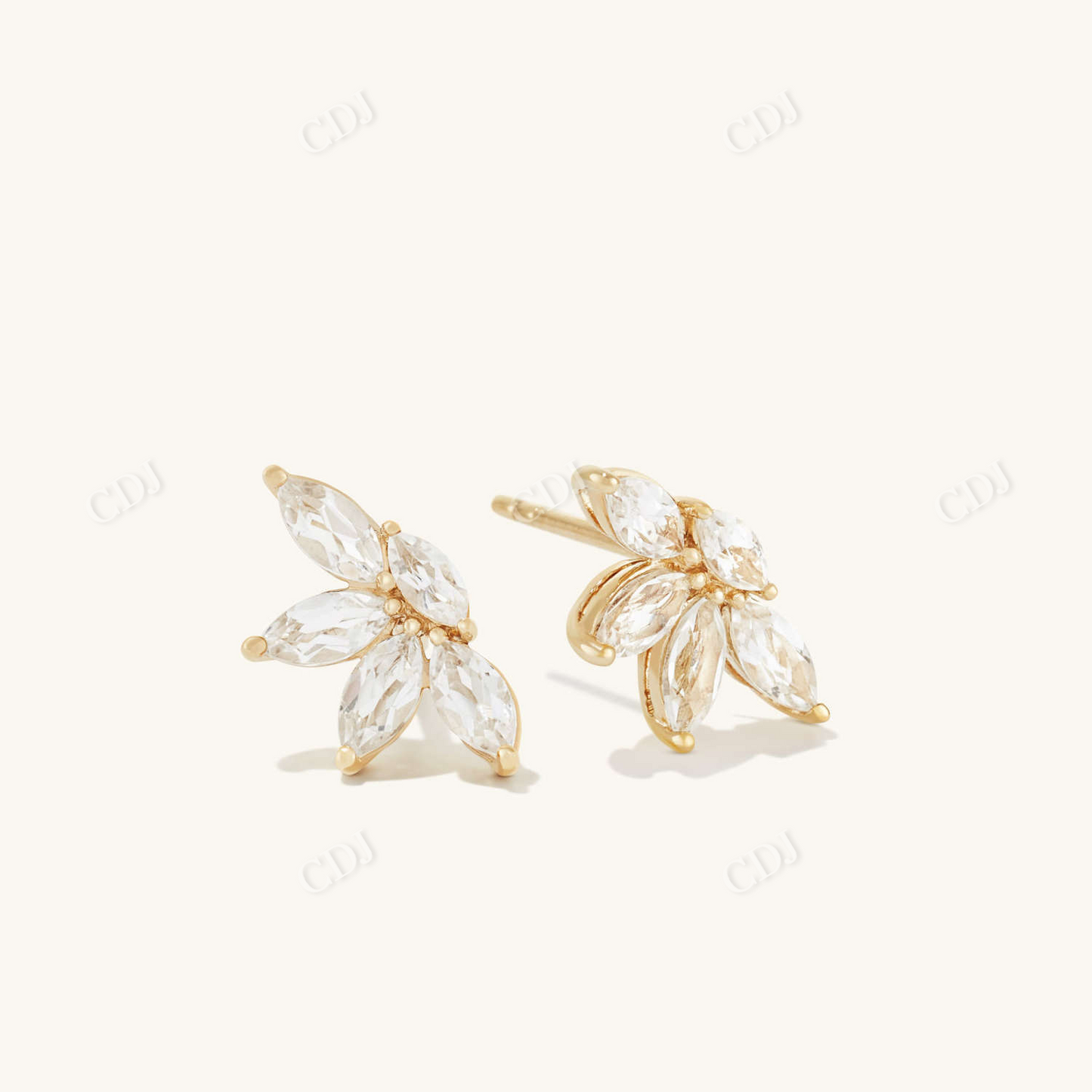 14K Gold lightweight Marquise Earrings  customdiamjewel   