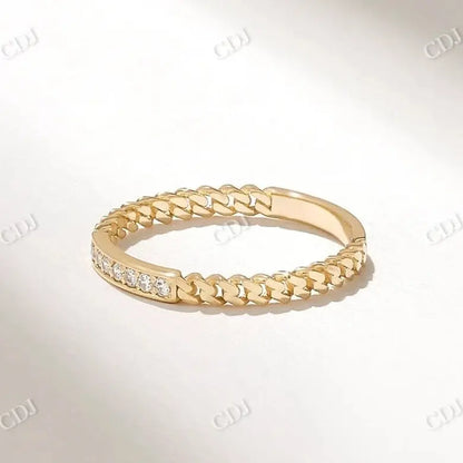 0.07 CTW Round Cut Lab Grown Diamond Eternity Chain Set Wedding Ring  customdiamjewel 10KT Yellow Gold VVS-EF