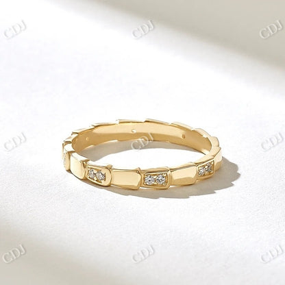 0.16CTW Unique Snake Wedding Band  customdiamjewel 10KT Yellow Gold VVS-EF