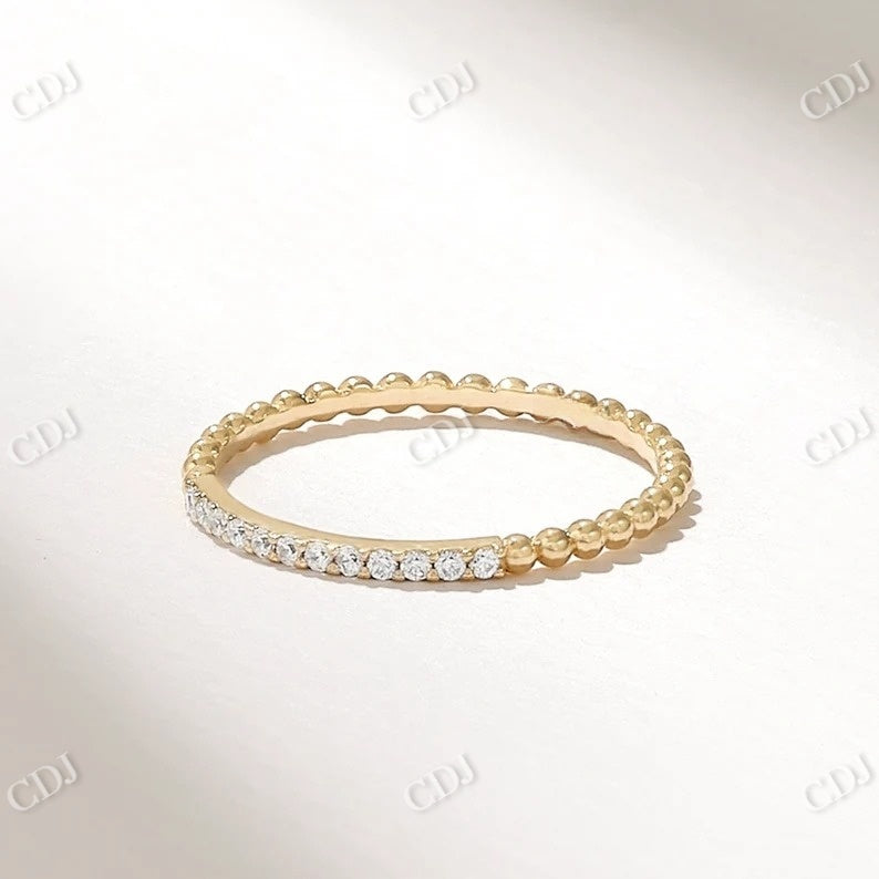 0.17CTW Tiny Ball Set Diamond Wedding Band  customdiamjewel 10KT Yellow Gold VVS-EF