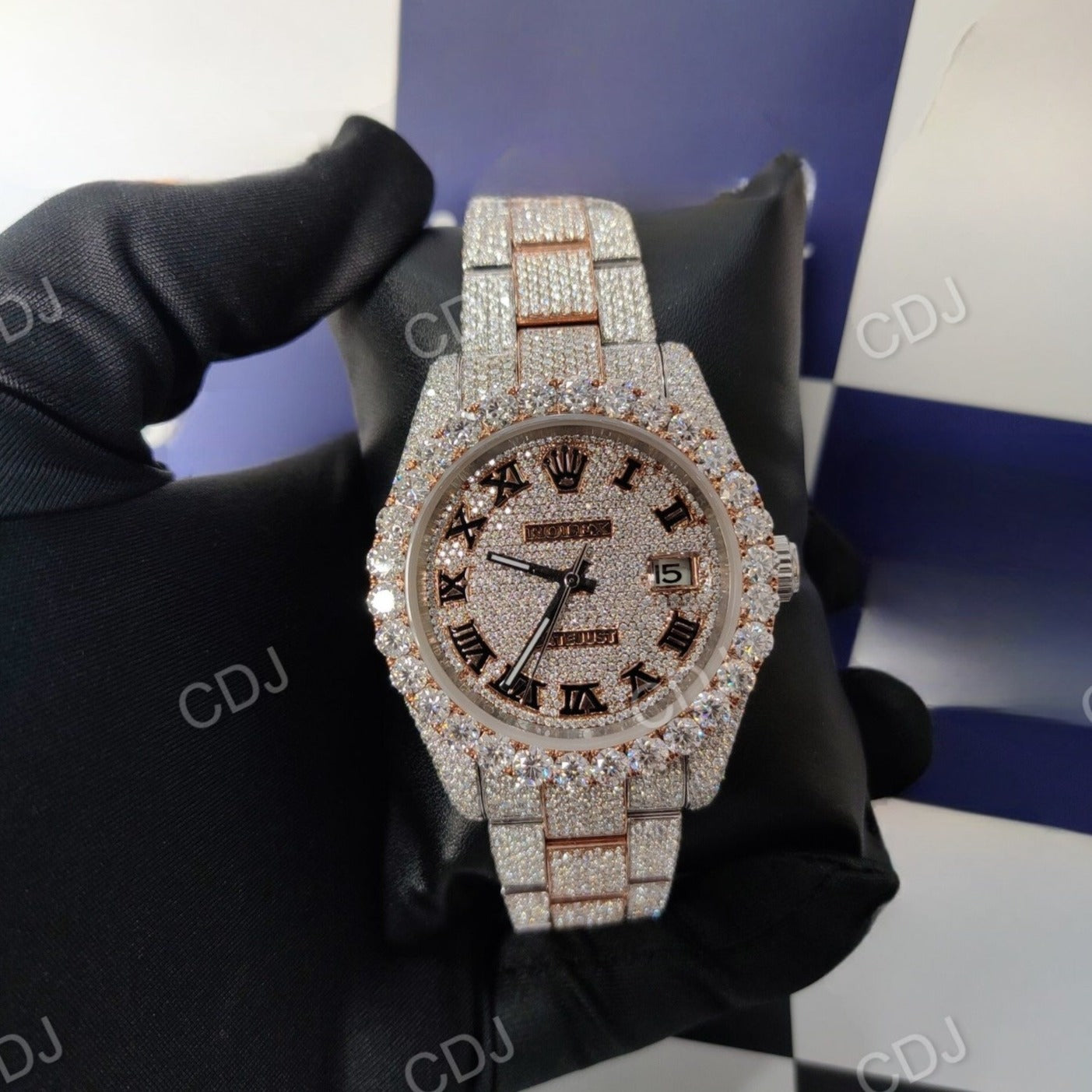 Studded Rolex Iced Out Diamond Full Buss own Watch(28 to 30 CTW Approx.)  customdiamjewel   