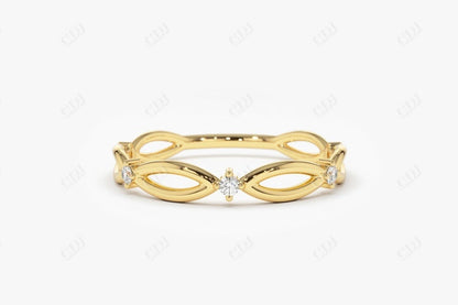 0.09CTW Unique Lab Grow Diamond Wedding Band  customdiamjewel 10KT Yellow Gold VVS-EF