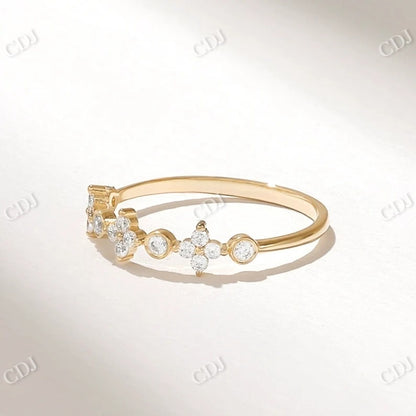 0.15CTW Minimalist Diamond Wedding Band  customdiamjewel 10KT Yellow Gold VVS-EF
