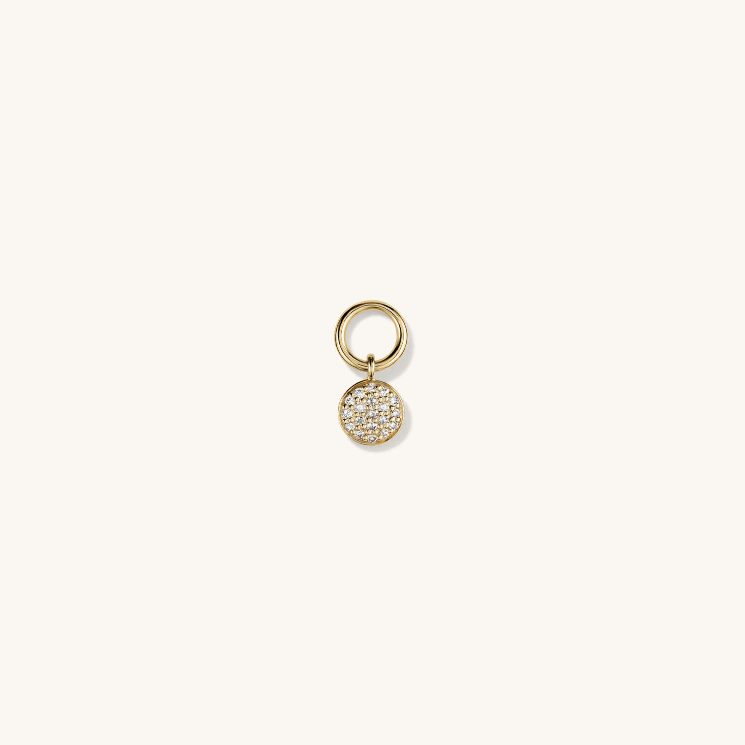 Single Pave Natural Diamond 14K Gold Round Hoop Earrings  customdiamjewel   