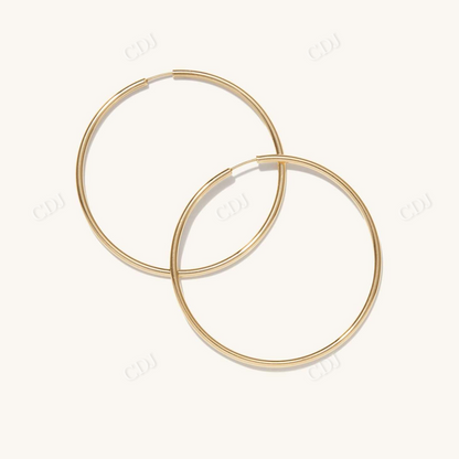 Large Thin Gold Hoop Earrings  customdiamjewel 10 KT Solid Gold Yellow Gold 