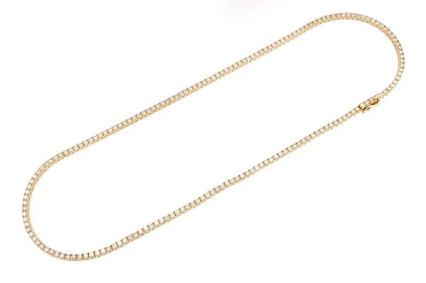 Shiny Diamond Gold Tennis Necklace  customdiamjewel   