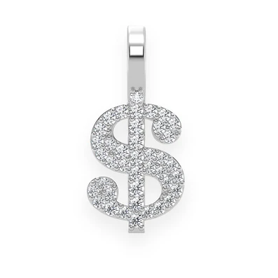 0.20CTW Diamond Dollar Sign Pendant  customdiamjewel   