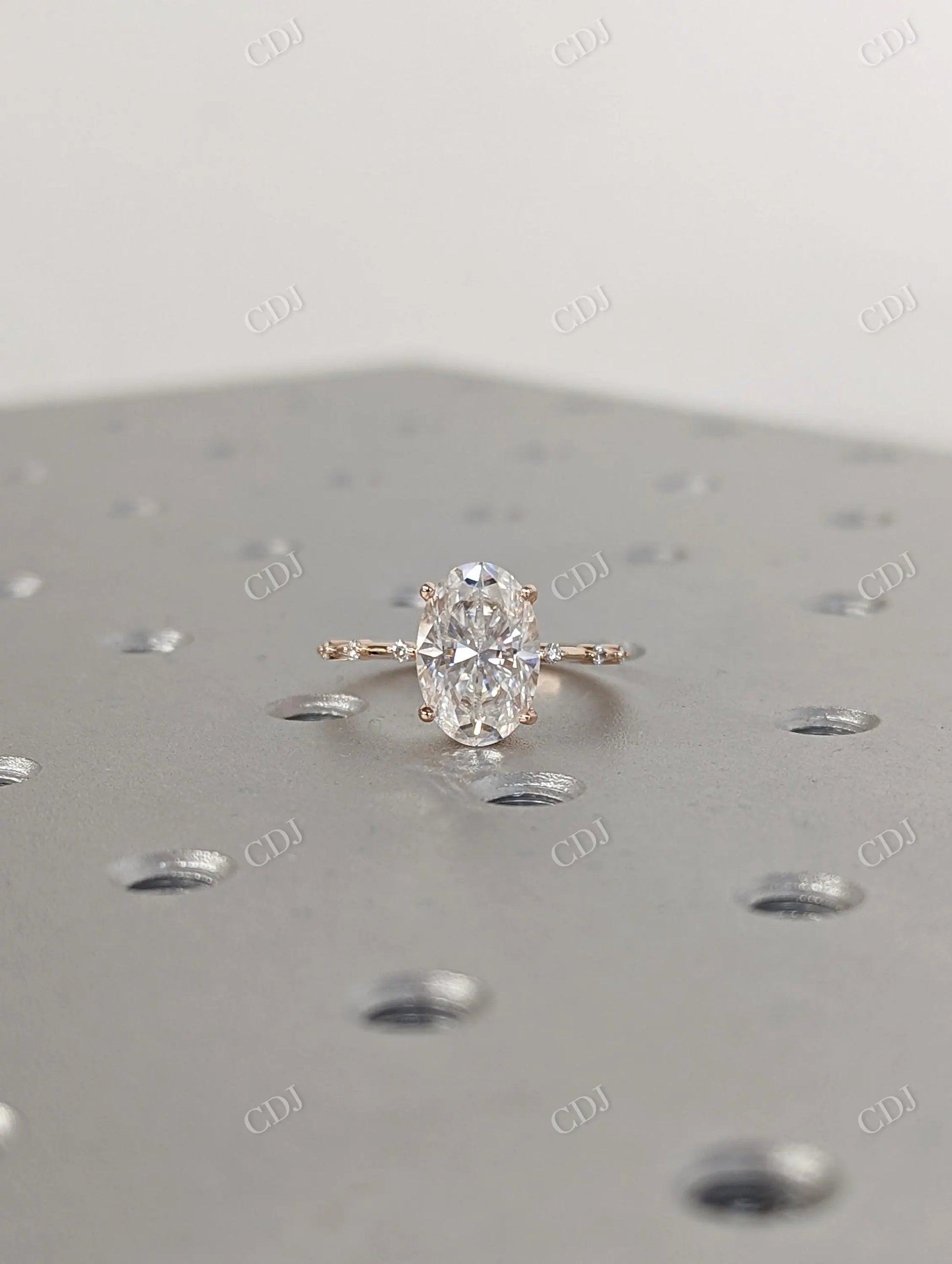 3.00CT Oval Cut Moissanite Engagement Ring  customdiamjewel   