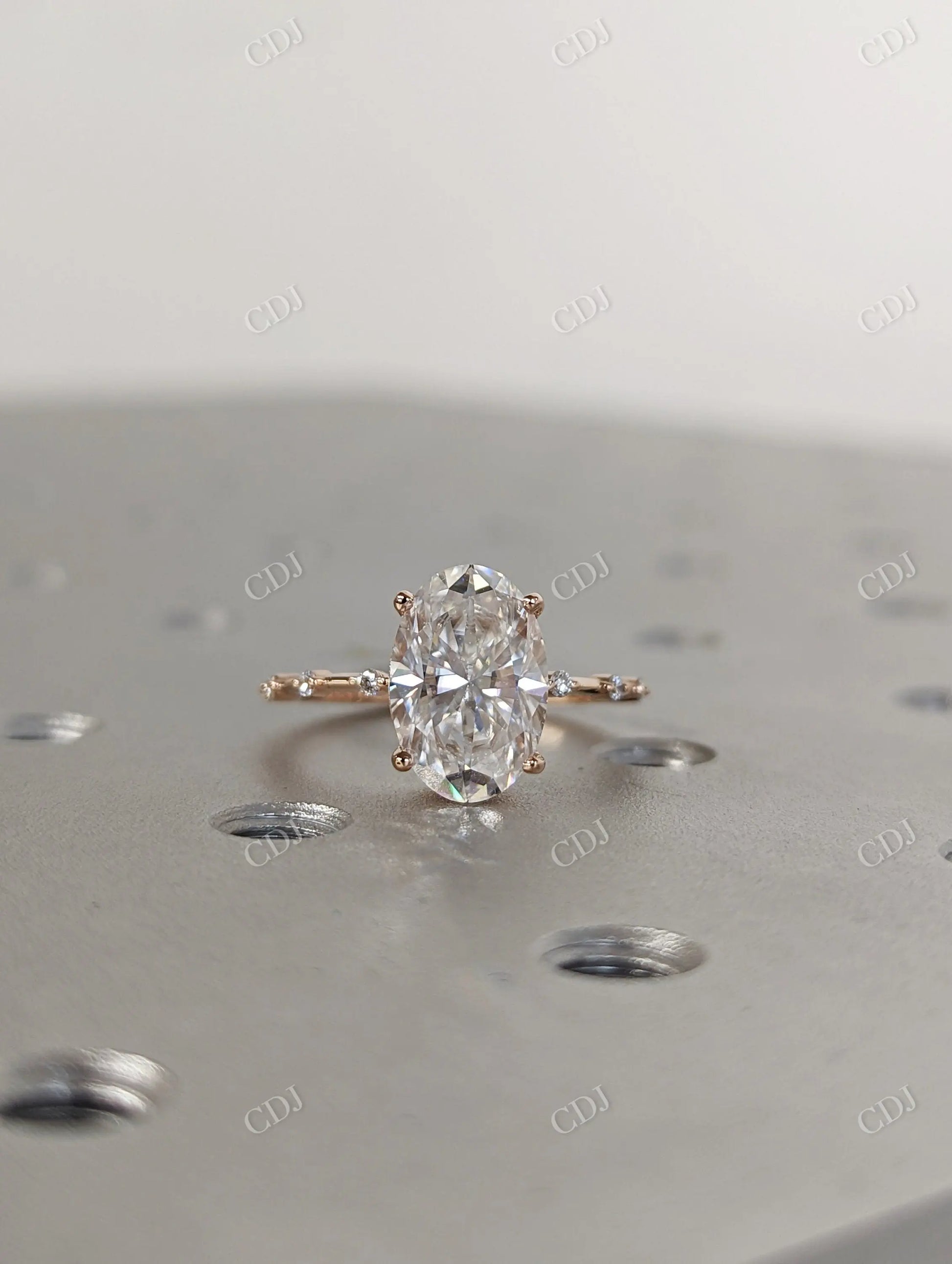 3.00CT Oval Cut Moissanite Engagement Ring  customdiamjewel   