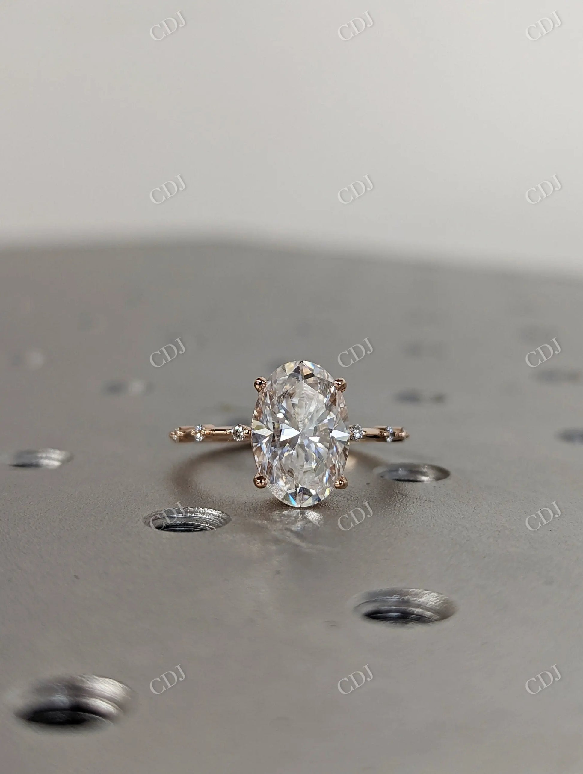 3.00CT Oval Cut Moissanite Engagement Ring  customdiamjewel   