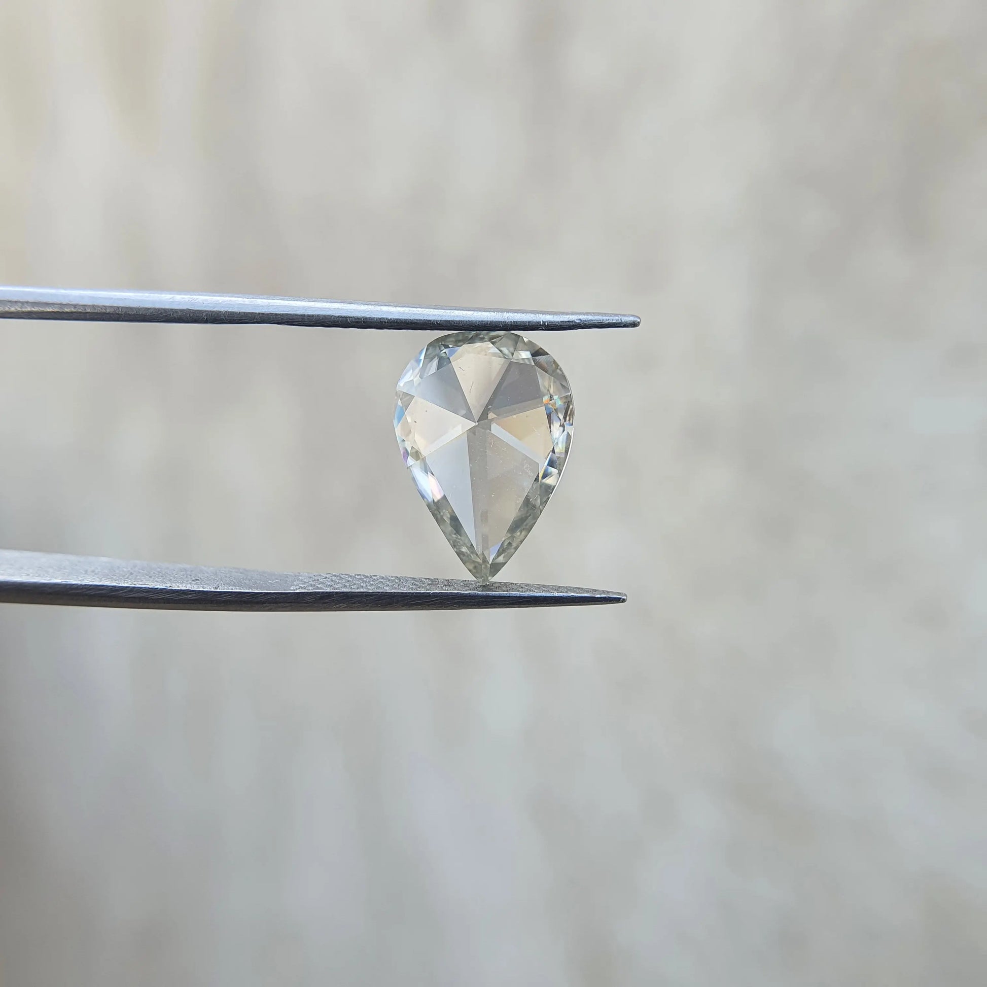 2.59CT Pear Rose Cut Loose Moissanite  customdiamjewel   