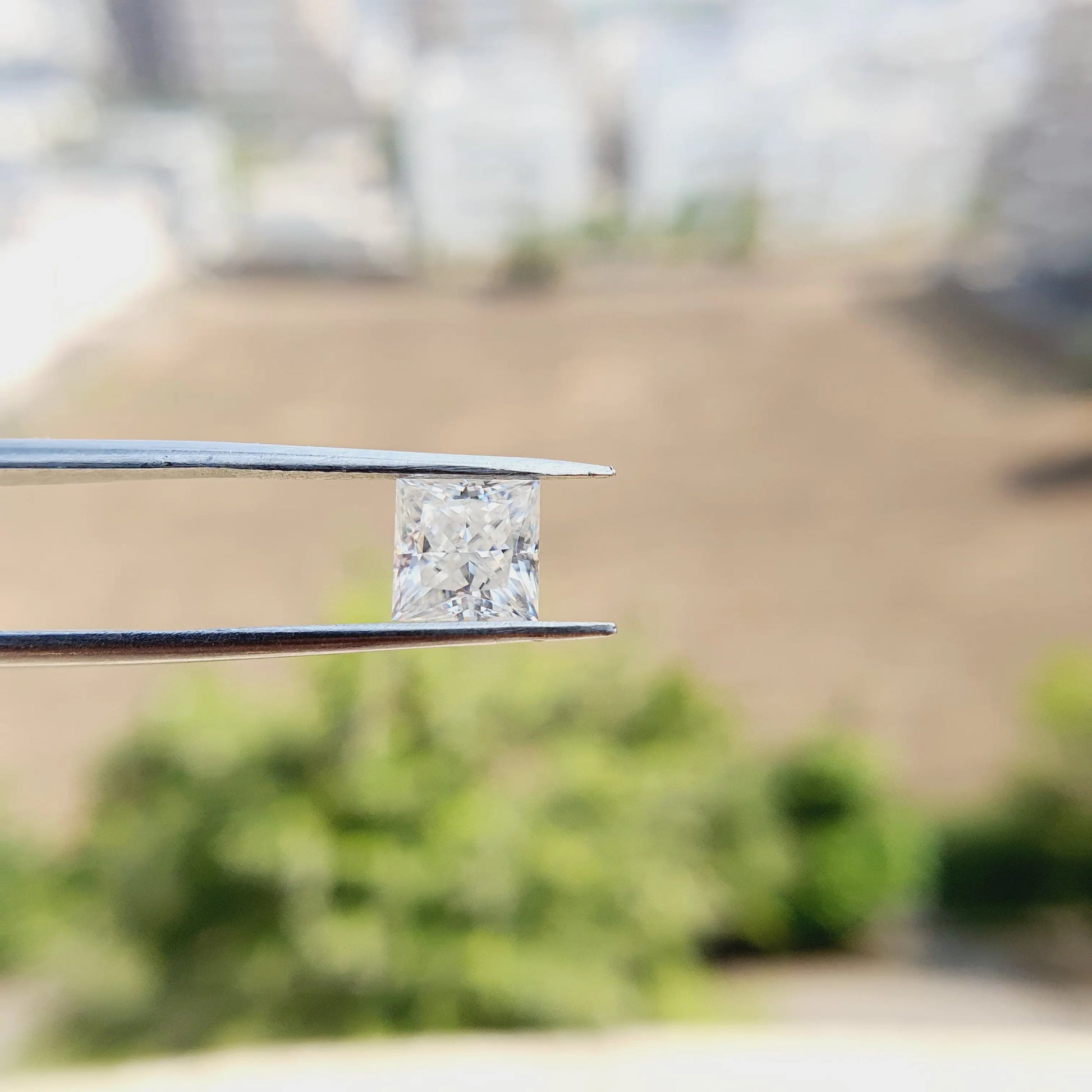 2.08CT Unique Princess Cut Loose Moissanite  customdiamjewel   