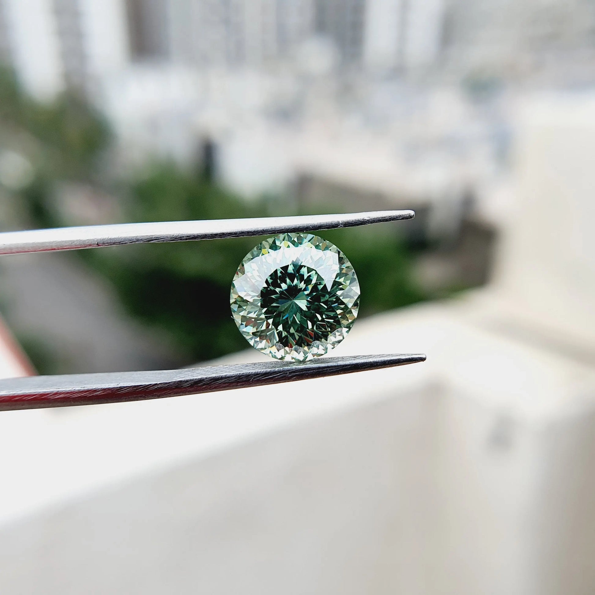 1.50CT Green Portuguese Cut Loose Moissanite  customdiamjewel   