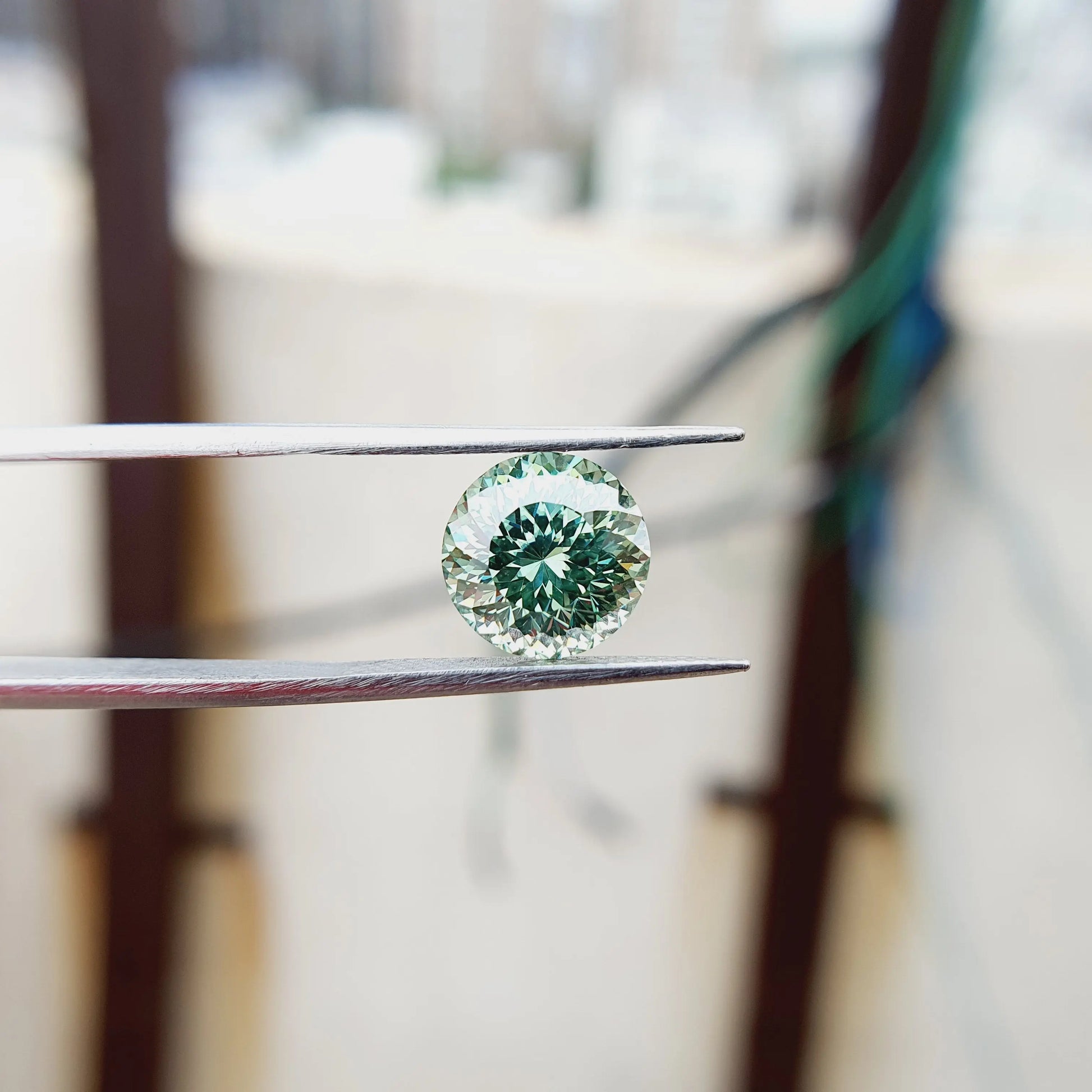 1.50CT Green Portuguese Cut Loose Moissanite  customdiamjewel   