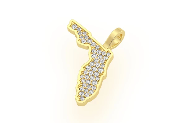 0.20CTW Florida State Diamond Pendant  customdiamjewel   