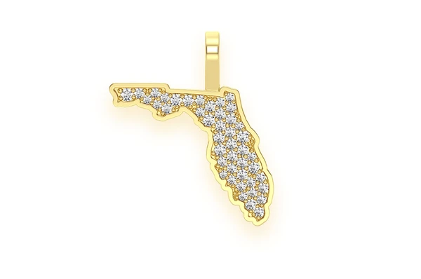 0.20CTW Florida State Diamond Pendant  customdiamjewel   