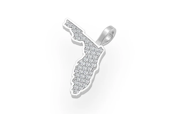 0.20CTW Florida State Diamond Pendant  customdiamjewel   