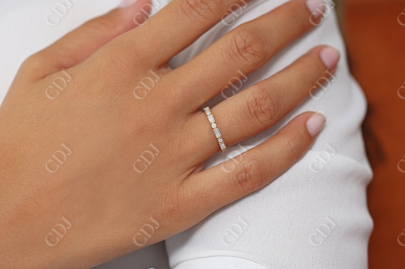 0.39CTW Lab Grown Baguette Diamond Wedding Band  customdiamjewel   