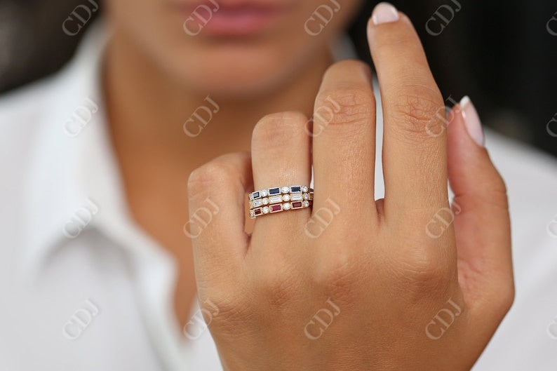 0.39CTW Lab Grown Baguette Diamond Wedding Band  customdiamjewel   