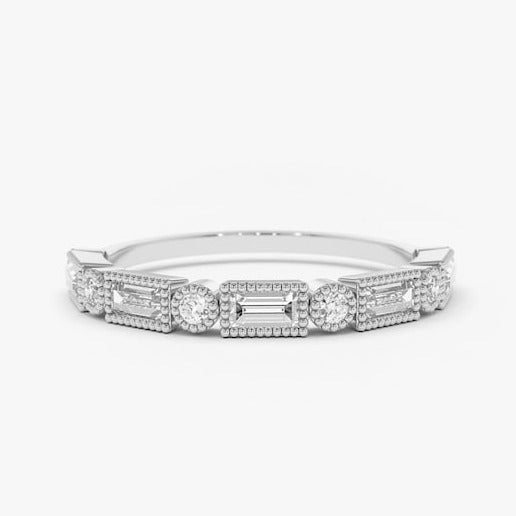 0.39CTW Natural Diamond 14k Gold Micro Pave Wedding Band  customdiamjewel 10 KT Solid Gold White Gold VVS-EF