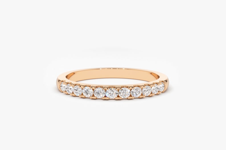 0.33CTW Natural Diamond Solid Gold Antique Stackable Band  customdiamjewel 10 KT Solid Gold Rose Gold VVS-EF