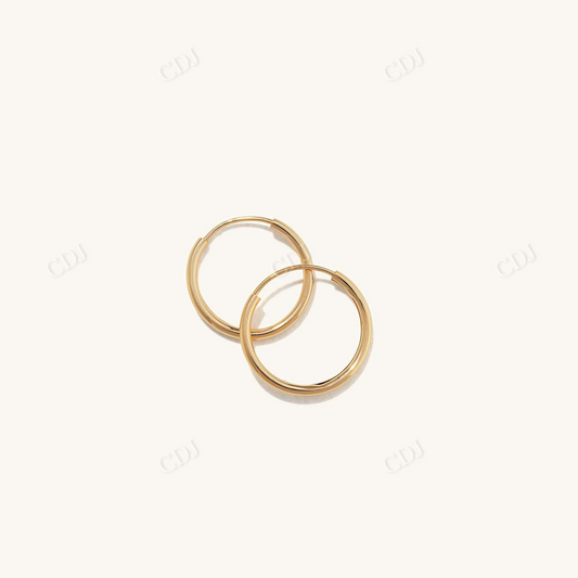 White Gold Small Hoop Earrings For Women  customdiamjewel 10 KT Solid Gold Yellow Gold 