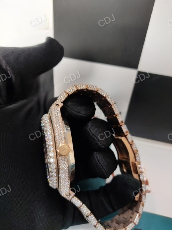 Custom Iced Out Hip Hop AP Diamond Watch  customdiamjewel   