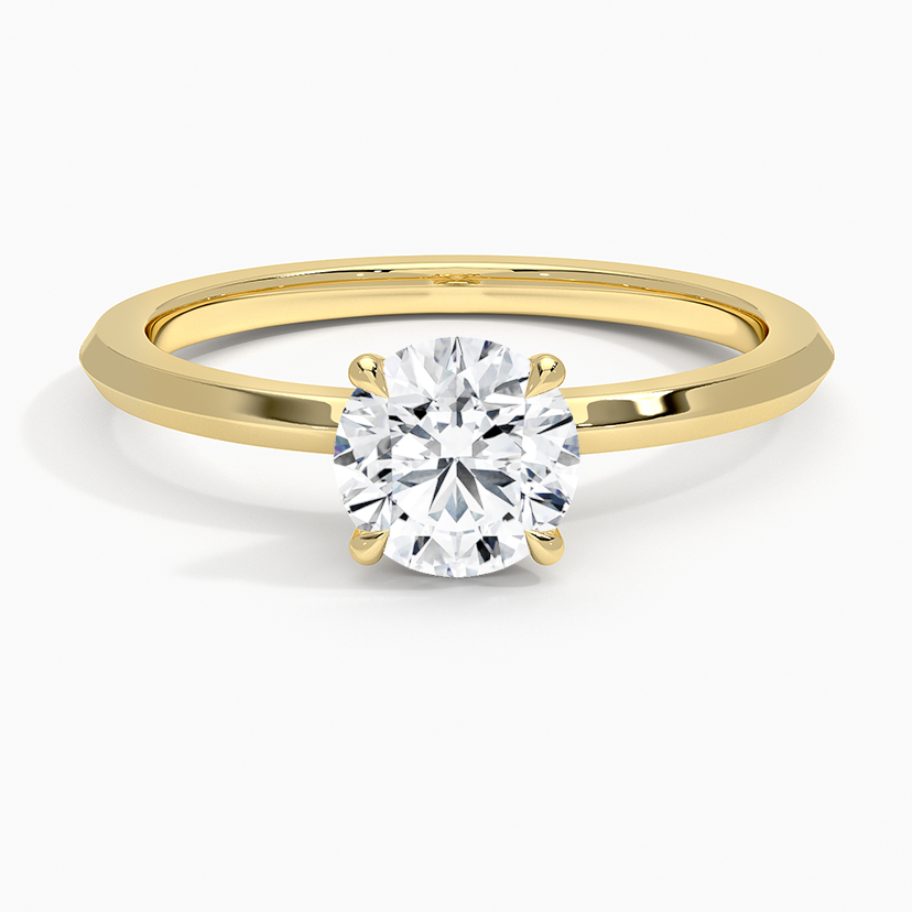 2CT Lab Grown Diamond Solitaire Engagement Ring  customdiamjewel Sterling Silver Yellow Gold VVS-EF