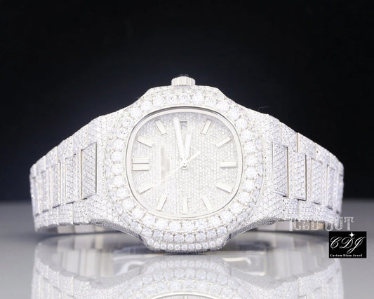 Stainless Steel Luxury Diamond Watch (29 CT Approx)  customdiamjewel   