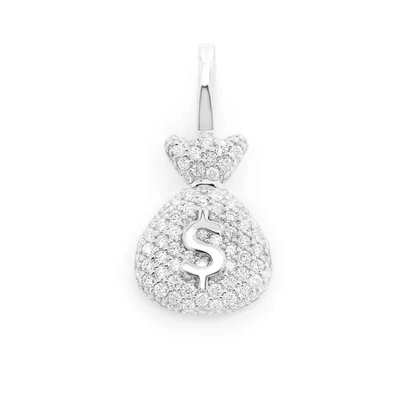 0.33CTW Money Bag Diamond Pendant  customdiamjewel   