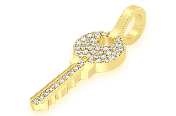 0.15CTW Key Diamond Pendant  customdiamjewel   