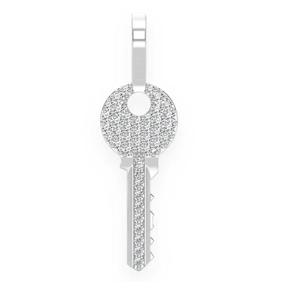 0.15CTW Key Diamond Pendant  customdiamjewel   