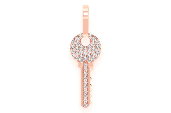 0.15CTW Key Diamond Pendant  customdiamjewel   