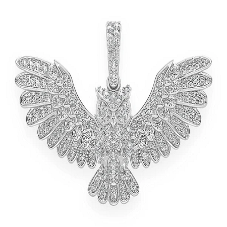 0.75CTW Diamond Owl Pendant  customdiamjewel   